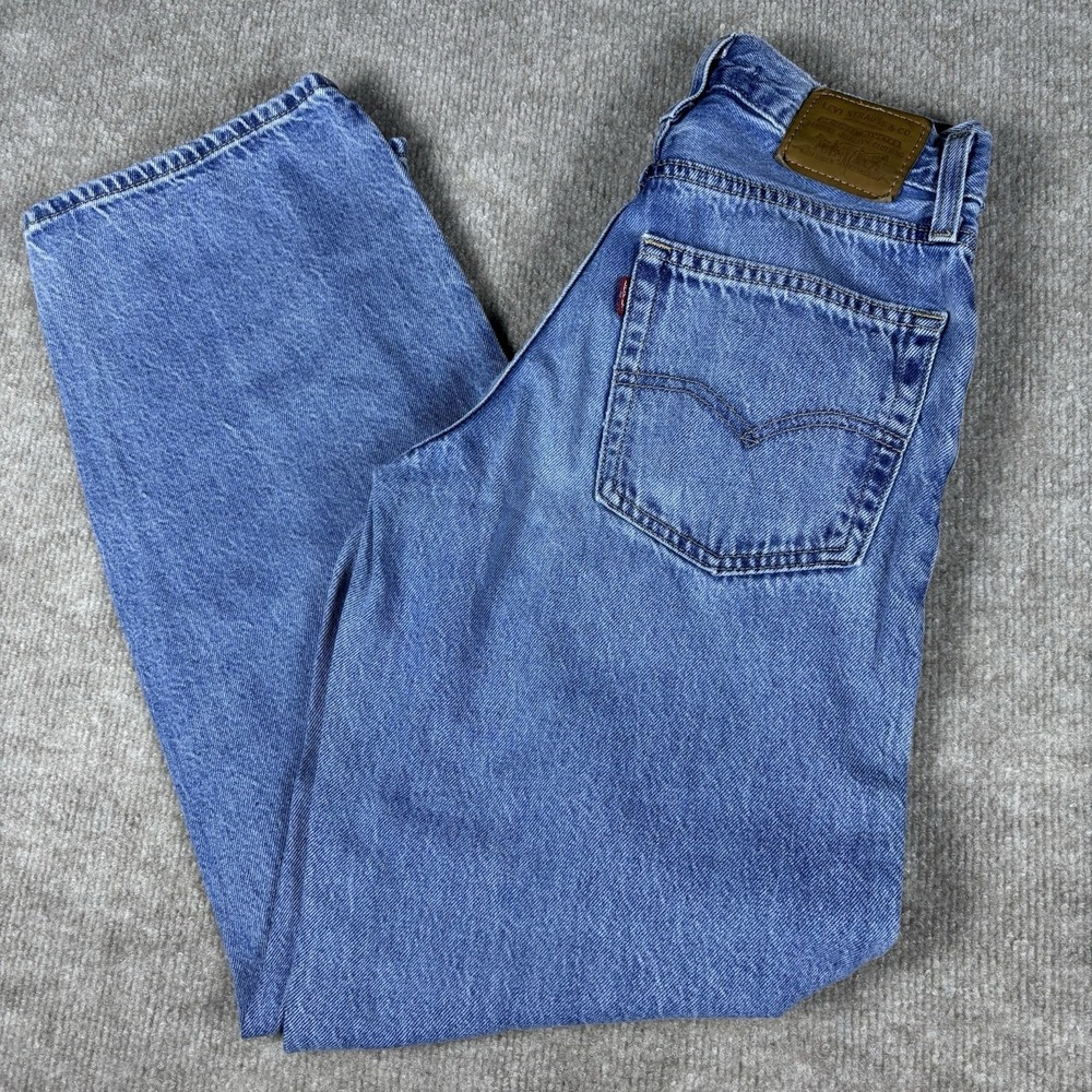 Levi's Premium Baggy Dad Jeans Women's Size 24 Light Wash High Rise Loose Denim